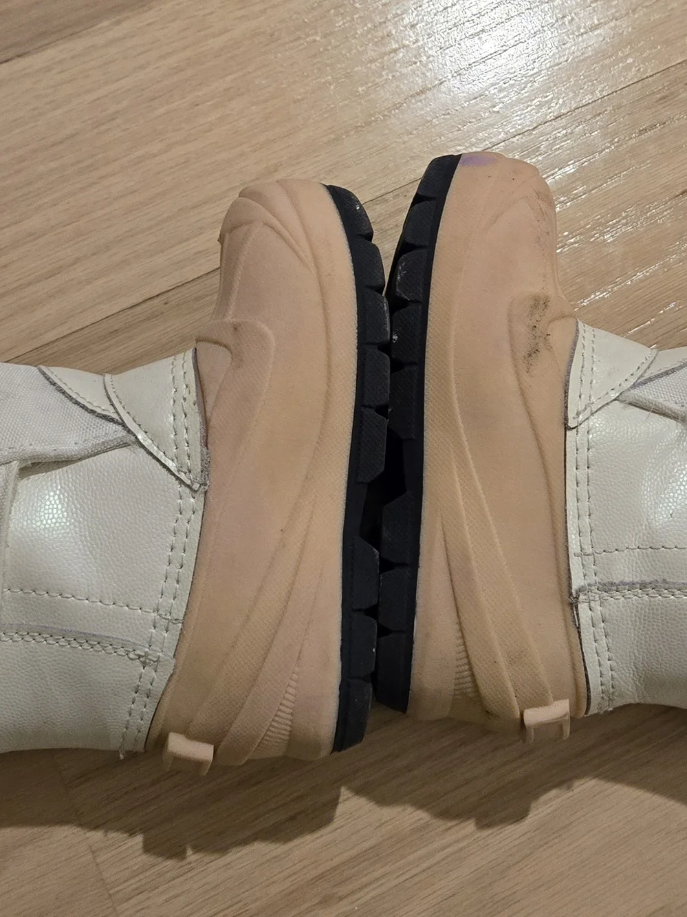 Target Little Kids Faux Fur Lined Boots in Cream